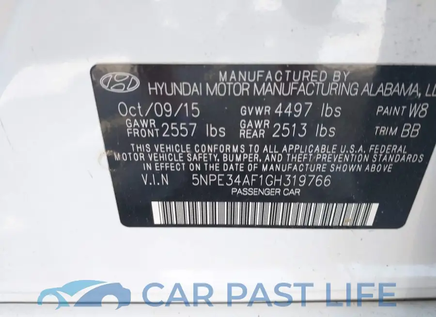 5NPE34AF1GH319766# 9