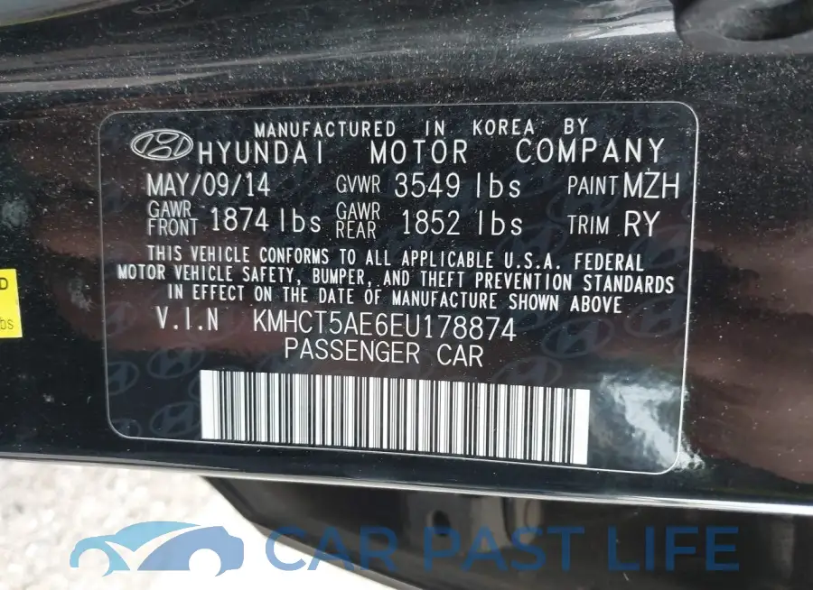 KMHCT5AE6EU178874# 9