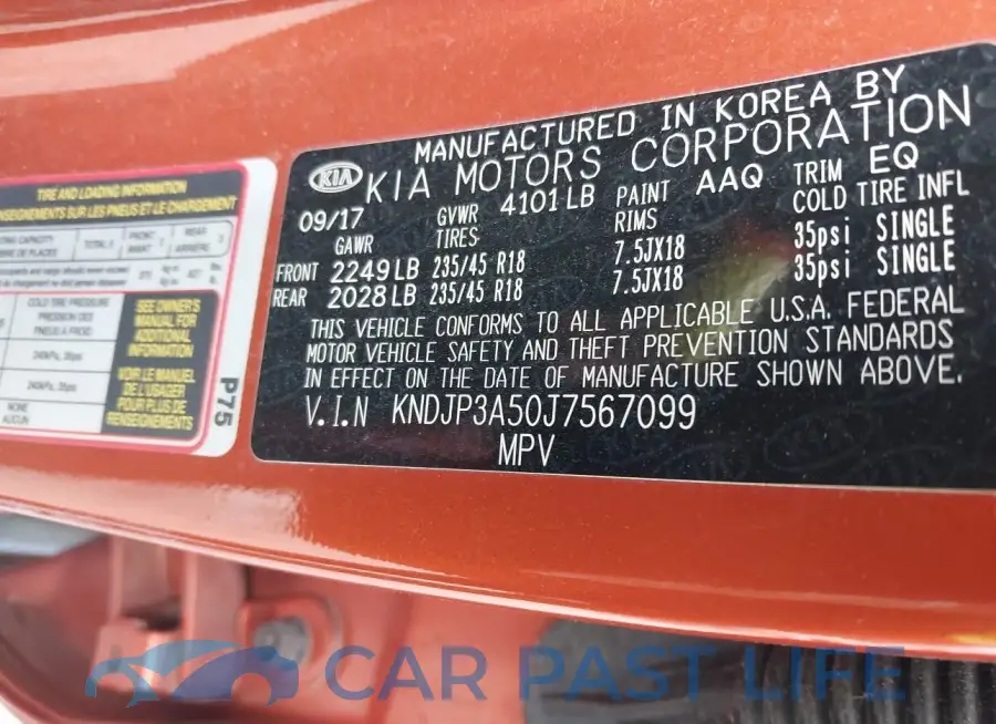 KNDJP3A50J7567099# 9