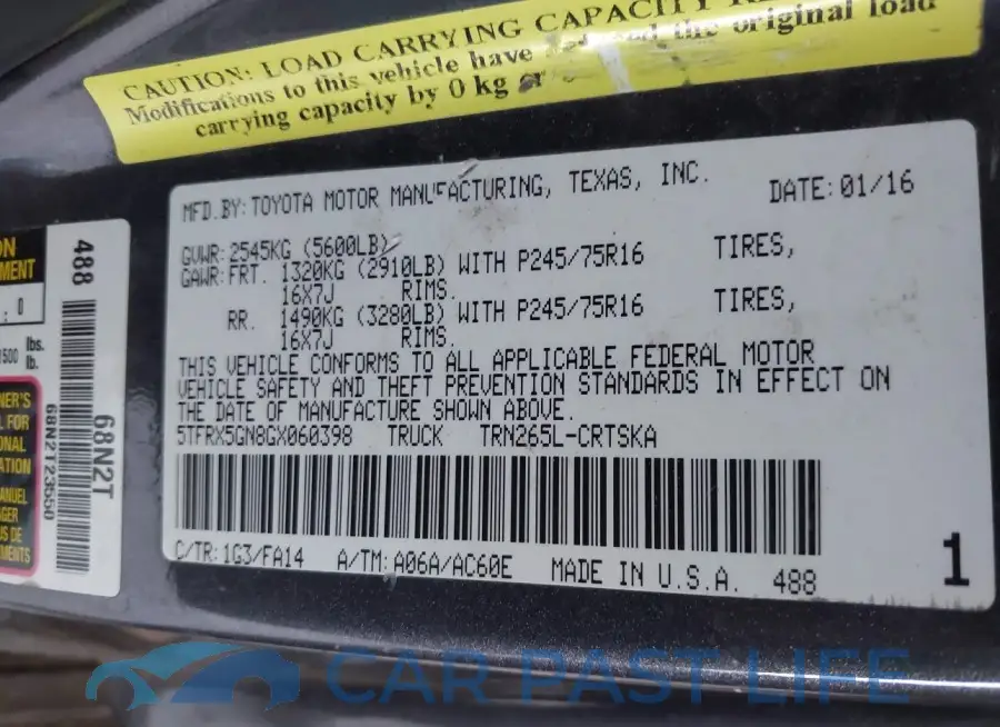 5TFRX5GN8GX060398# 9