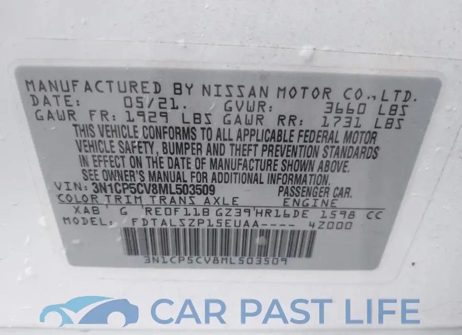 3N1CP5CV8ML503509# 9