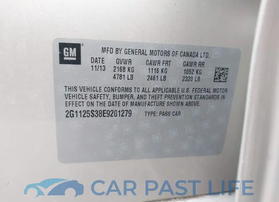 2G1125S38E9201279# 9