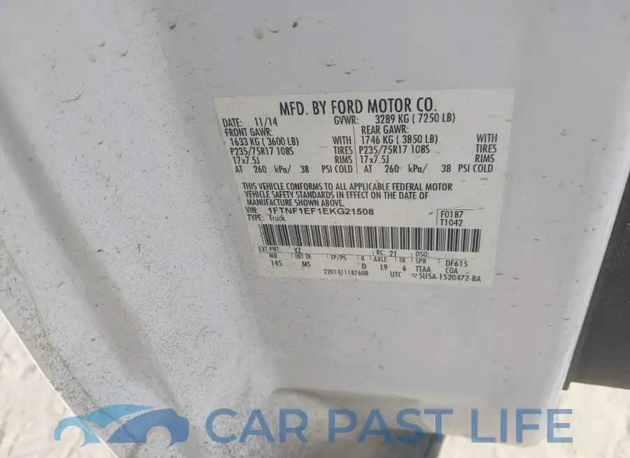 1FTNF1EF1EKG21508# 9