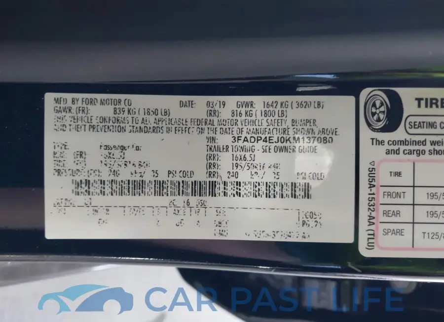 3FADP4EJ0KM137080# 9