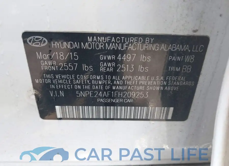 5NPE24AF1FH209253# 9