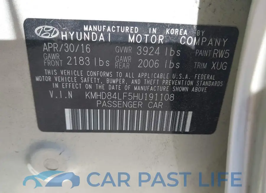KMHD84LF5HU191108# 9
