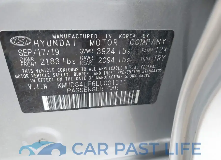 KMHD84LF6LU001311# 9