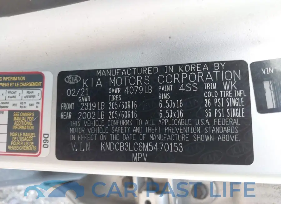 KNDCB3LC6M5470153# 9