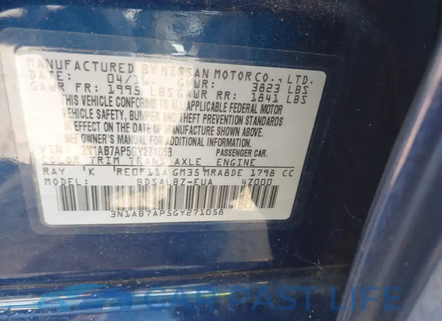 3N1AB7AP5GY271058# 9
