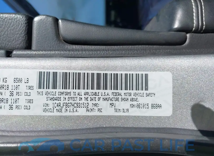 1C4RJFBG7HC931512# 9