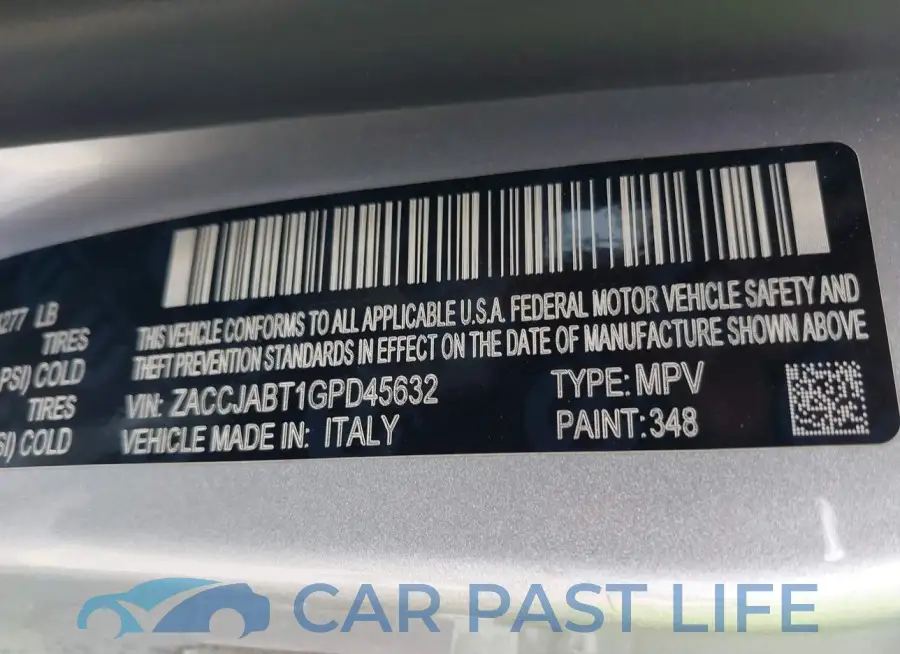 ZACCJABT1GPD45632# 9