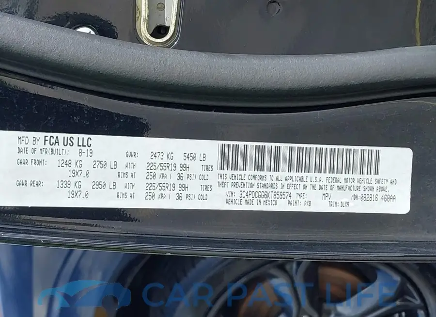 3C4PDCGG6KT859574# 9