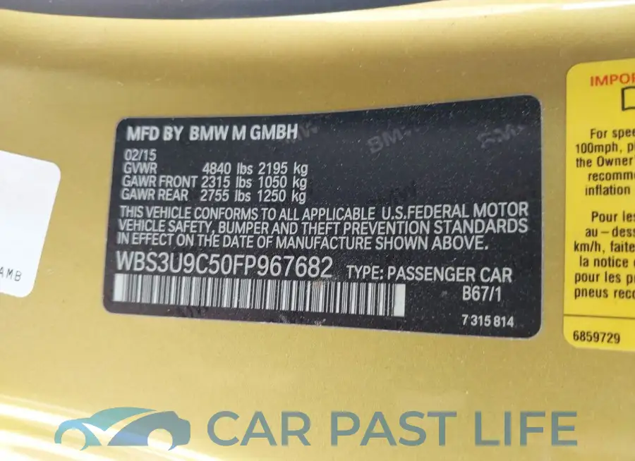 WBS3U9C50FP967682# 9