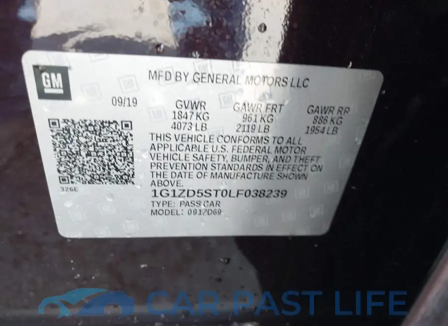 1G1ZD5ST0LF038239# 9