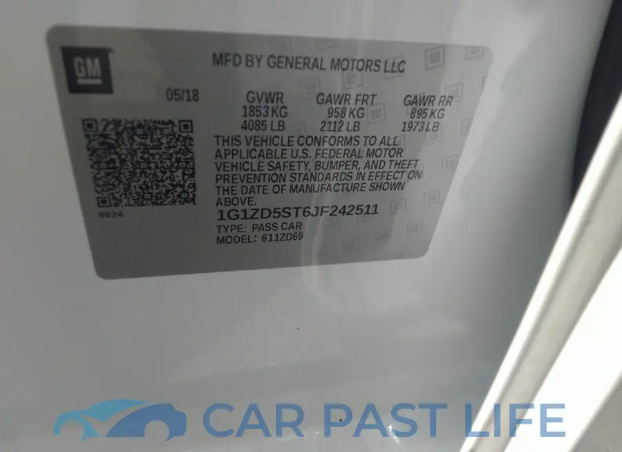 1G1ZD5ST6JF242511# 9