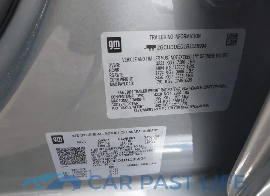 2GCUDDED1R1135904# 9