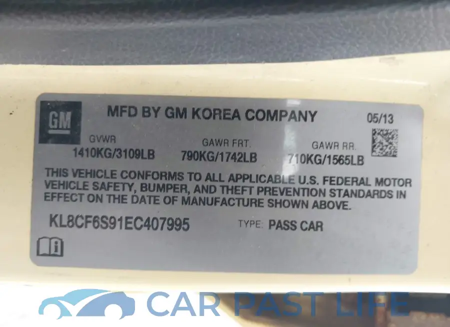 KL8CF6S91EC407995# 9