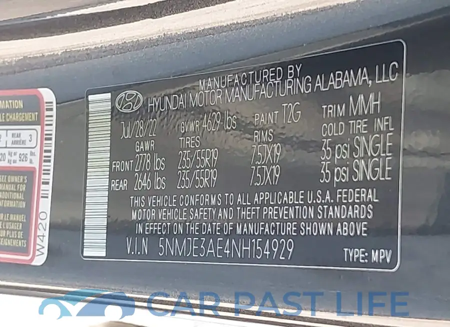 5NMJE3AE4NH154929# 9