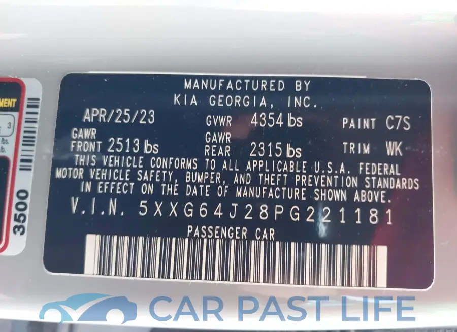 5XXG64J28PG221181# 9