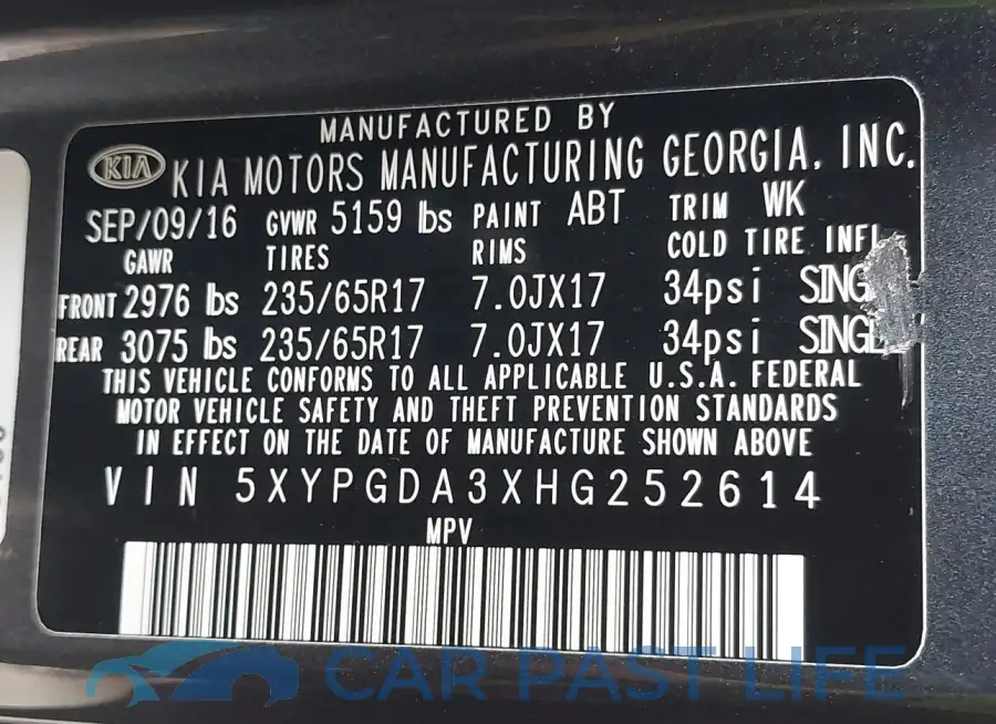 5XYPGDA3XHG252614# 9