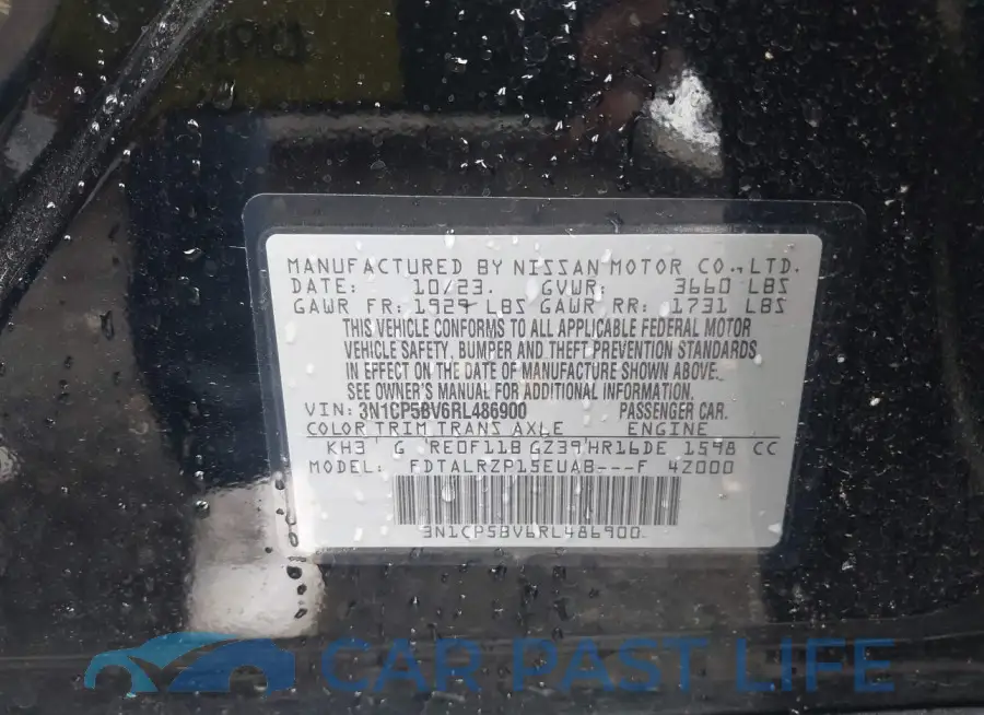 3N1CP5BV6RL486900# 9