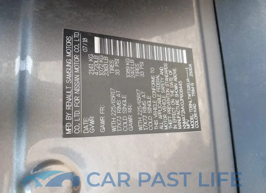 KNMAT2MV0JP608445# 9