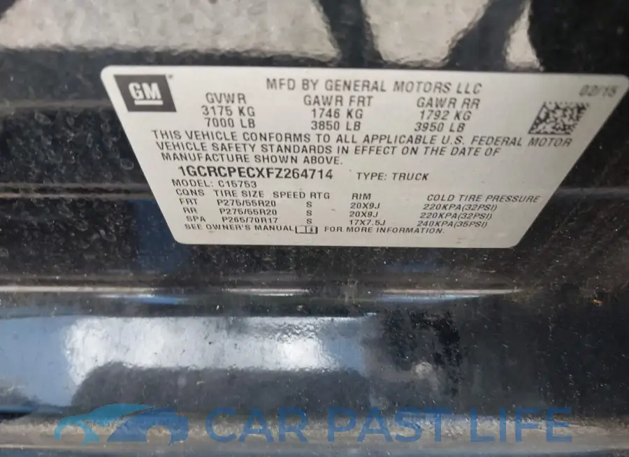 1GCRCPECXFZ264714# 9