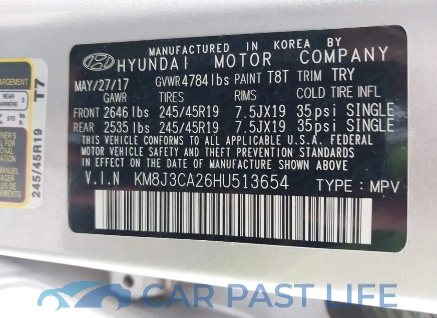 KM8J3CA26HU513654# 9