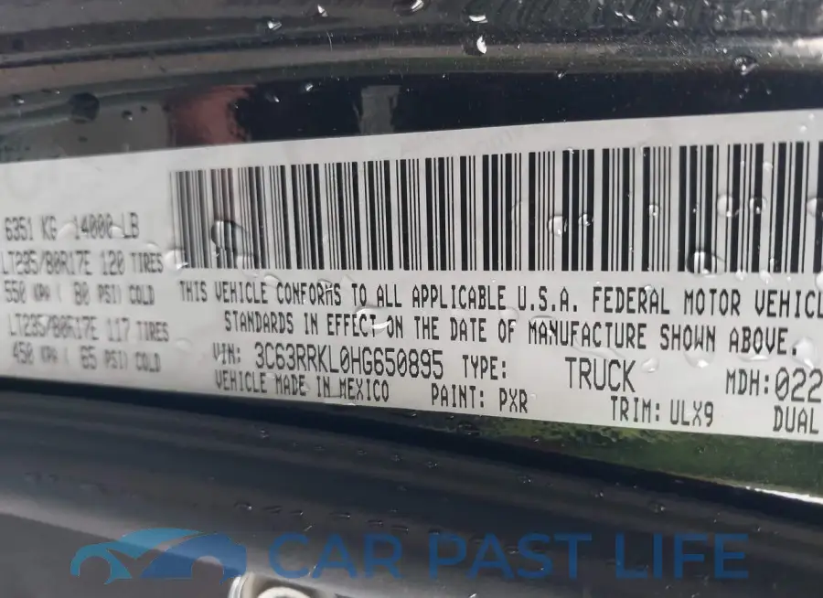 3C63RRKL0HG650895# 8