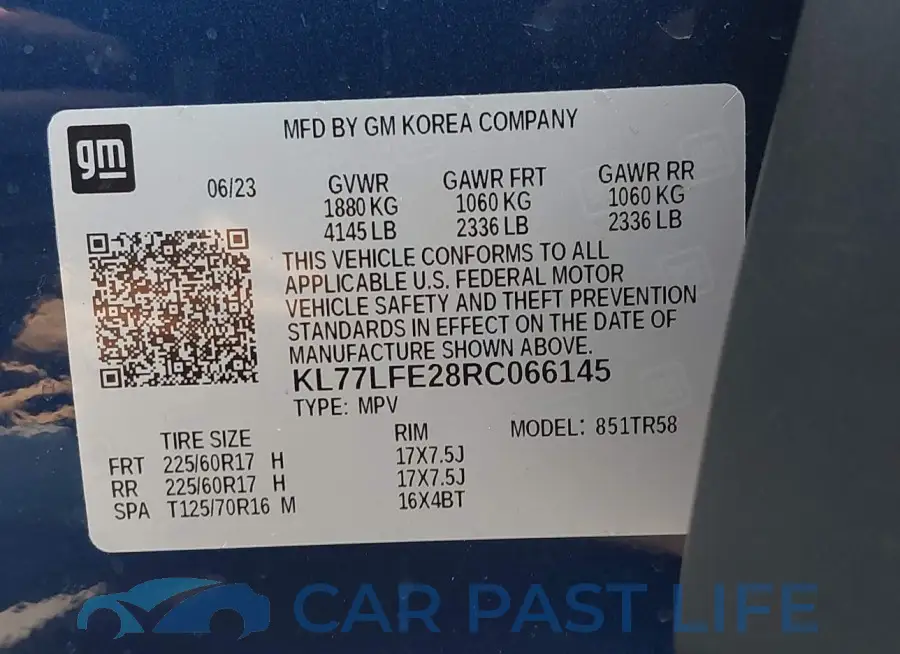 KL77LFE28RC066145# 9