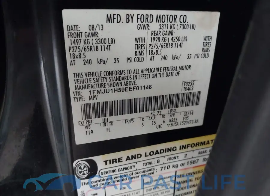 1FMJU1H59EEF01148# 9