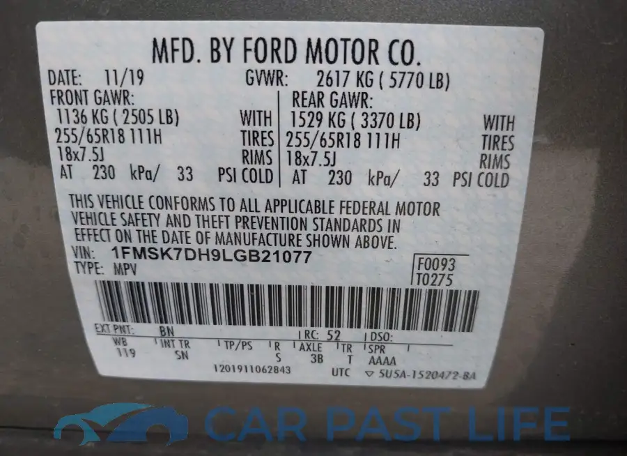 1FMSK7DH9LGB21077# 9