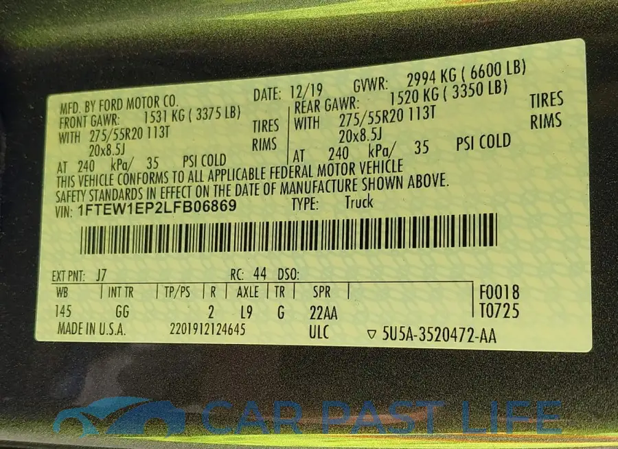 1FTEW1EP2LFB06869# 9