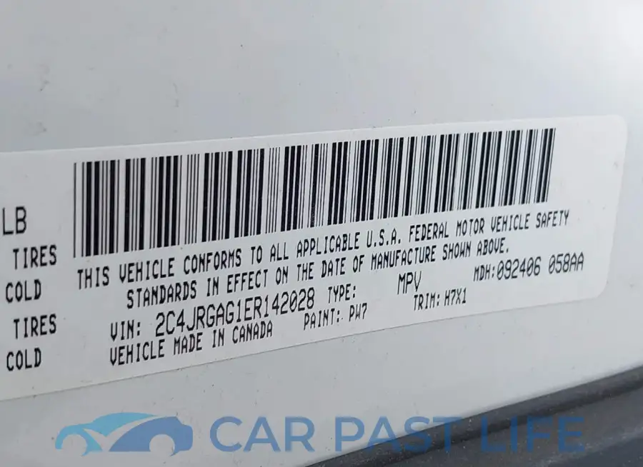 2C4JRGAG1ER142028# 9