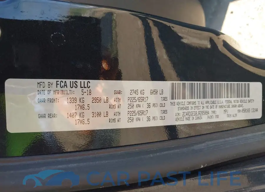 2C4RDGEG8JR285094# 9