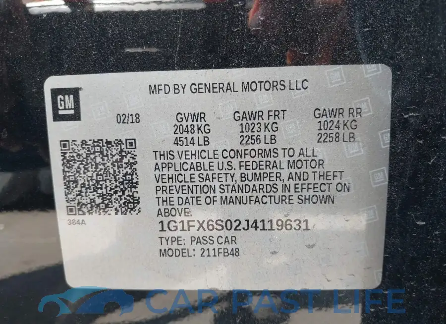 1G1FX6S02J4119631# 9