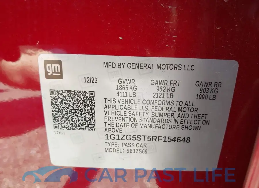 1G1ZG5ST5RF154648# 9