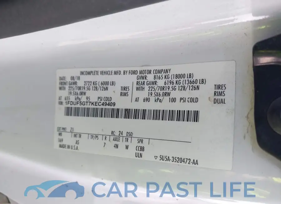 1FDUF5GT7KEC49409# 8
