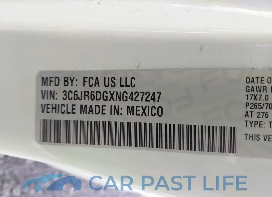 3C6JR6DGXNG427247# 9