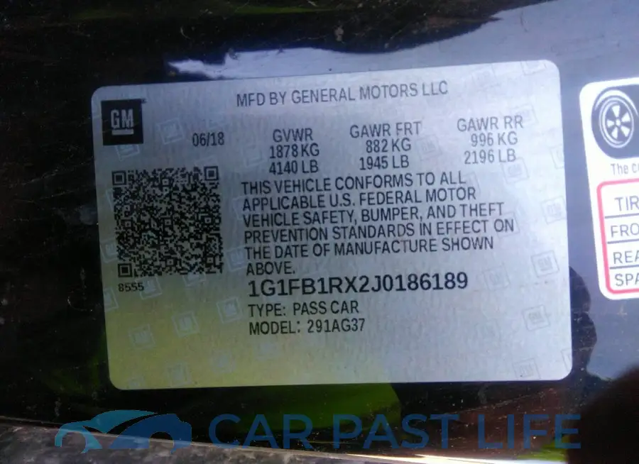 1G1FB1RX2J0186189# 9