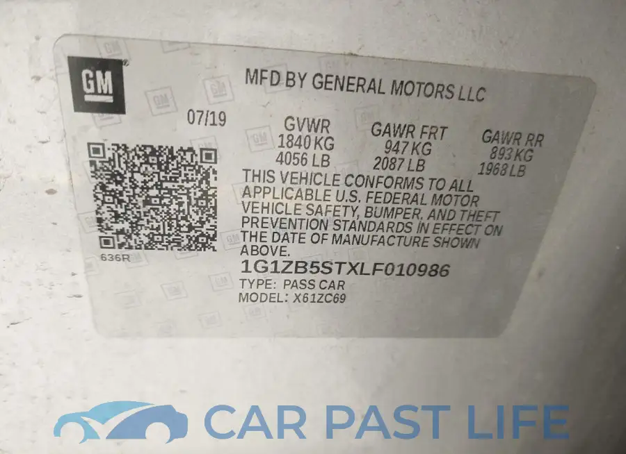 1G1ZB5STXLF010986# 9