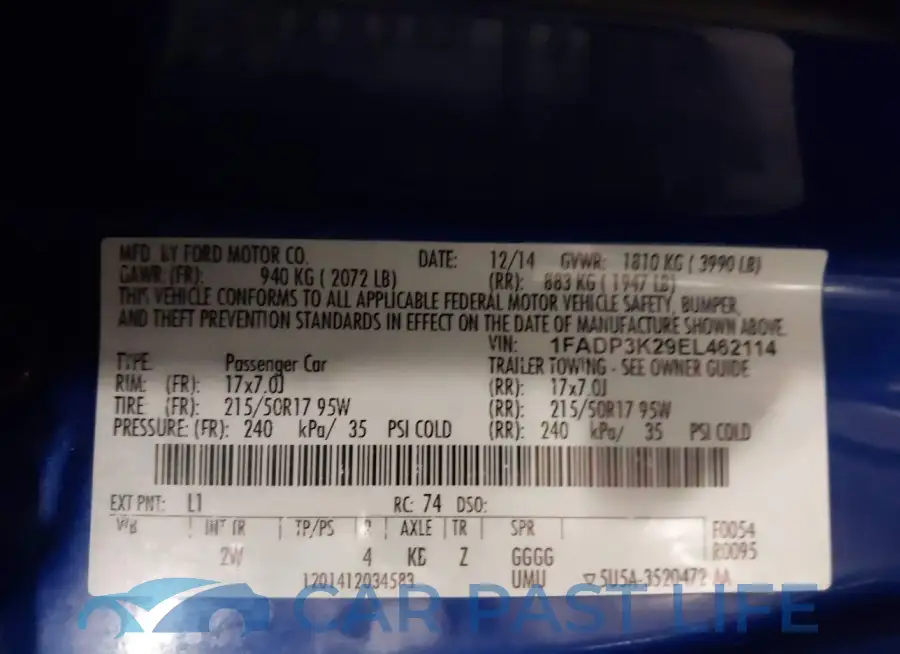 1FADP3K29EL462114# 9