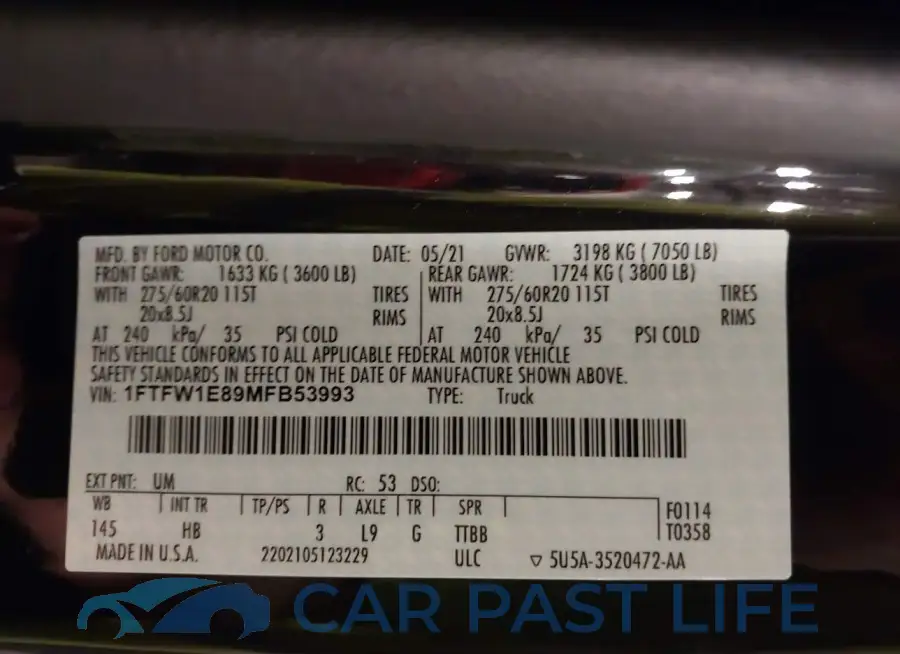 1FTFW1E89MFB53993# 9