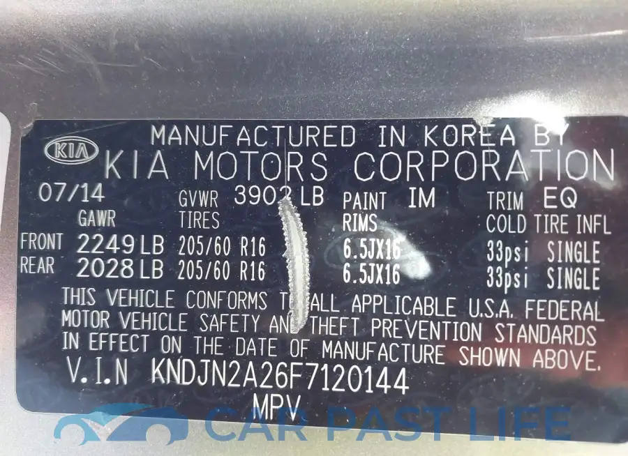 KNDJN2A26F7120144# 9