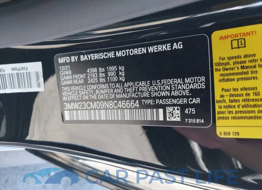 3MW23CM09N8C46664# 9