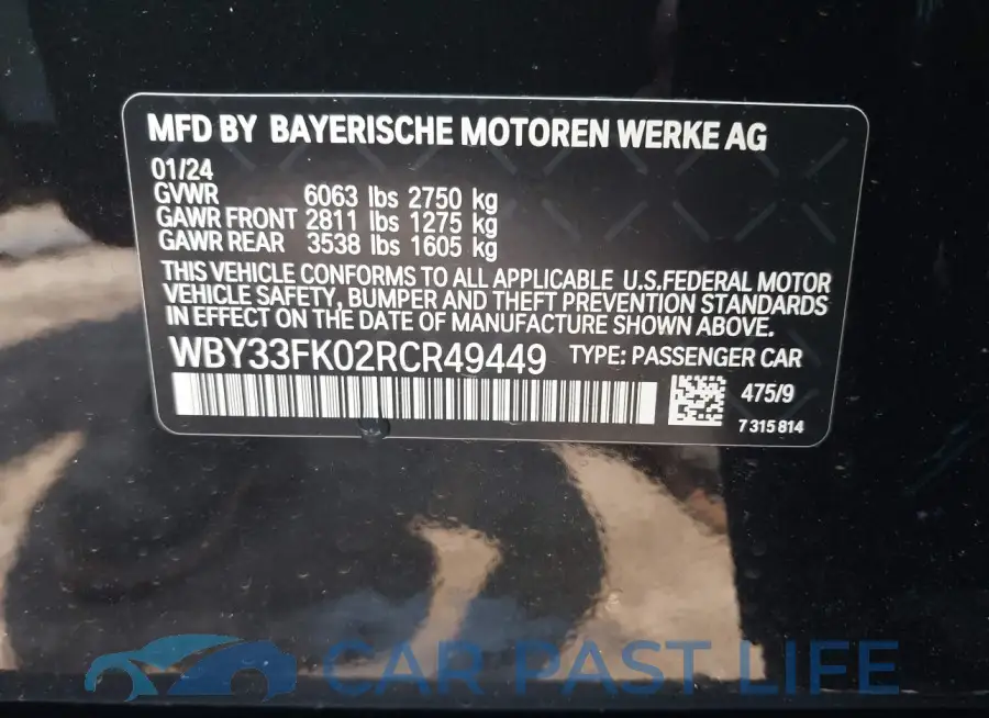 WBY33FK02RCR49449# 9