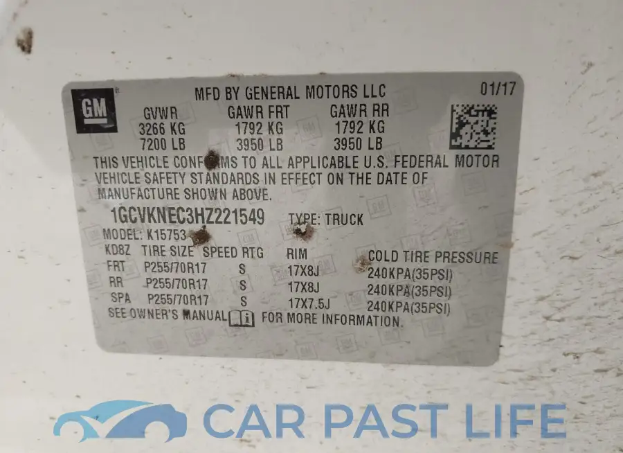 1GCVKNEC3HZ221549# 9