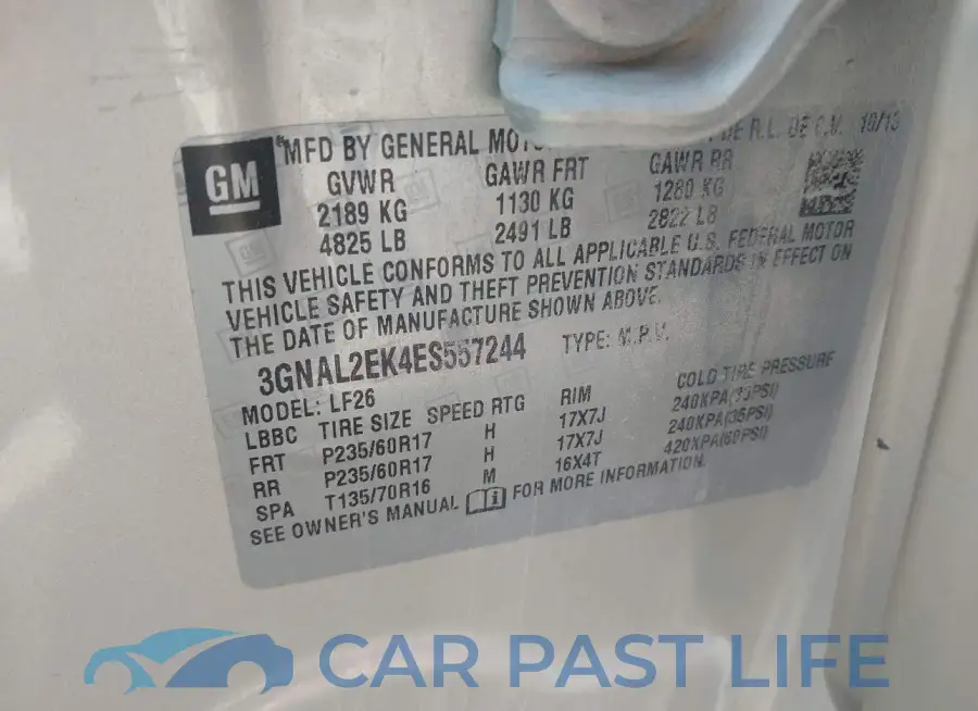 3GNAL2EK4ES557244# 9