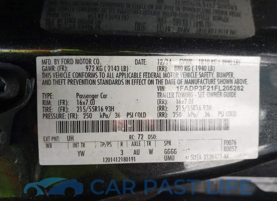 1FADP3F21FL205282# 9