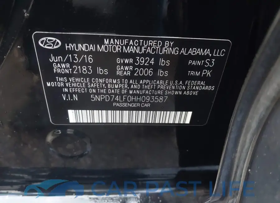 5NPD74LF0HH093587# 9